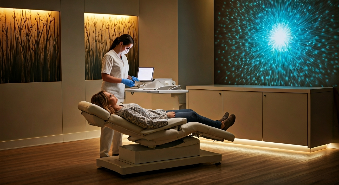 Ibogaine therapy session illustration